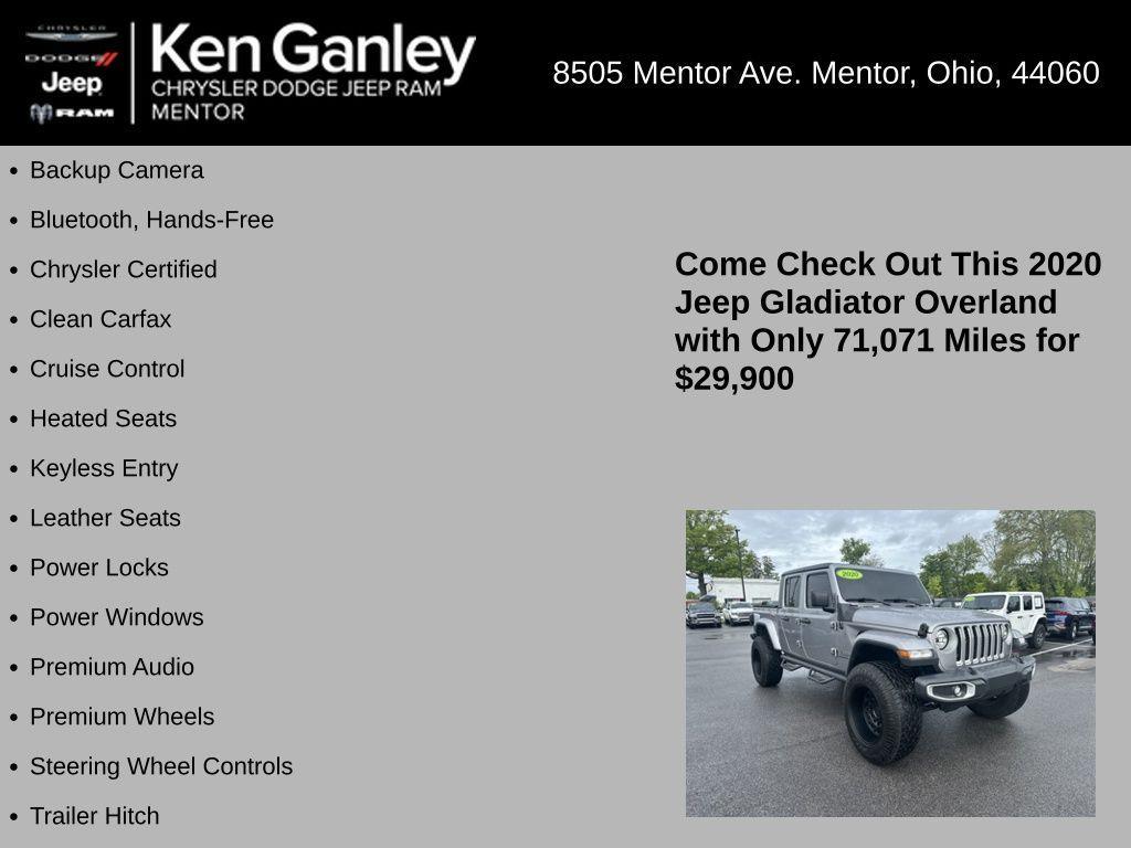 used 2020 Jeep Gladiator car, priced at $29,900