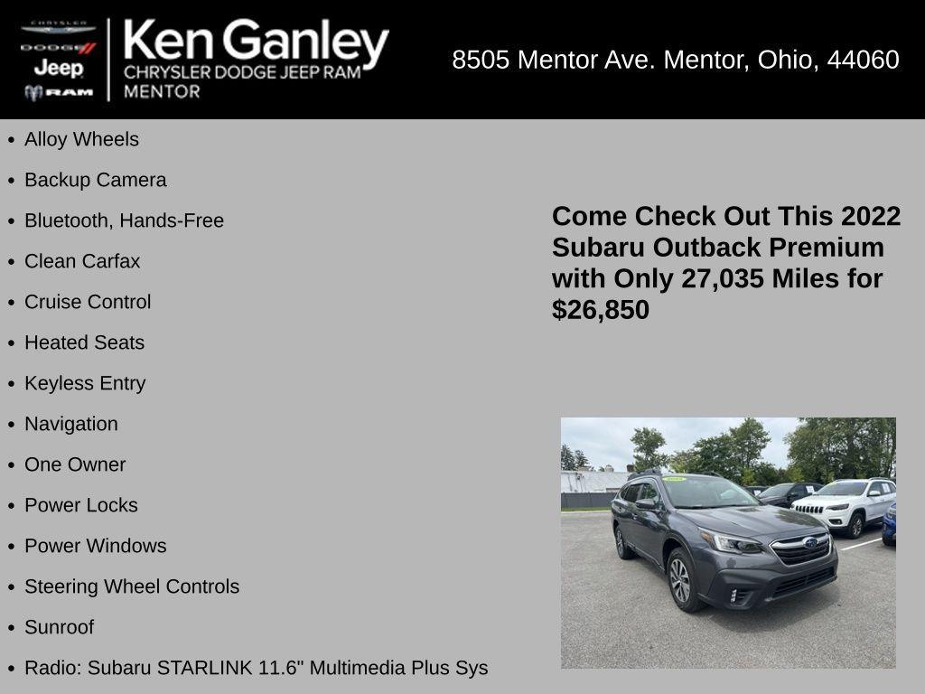 used 2022 Subaru Outback car, priced at $26,850