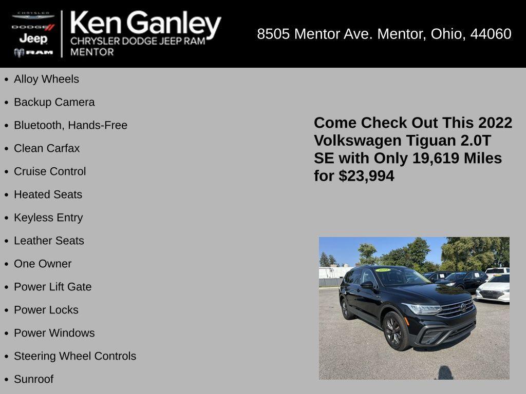 used 2022 Volkswagen Tiguan car, priced at $23,994