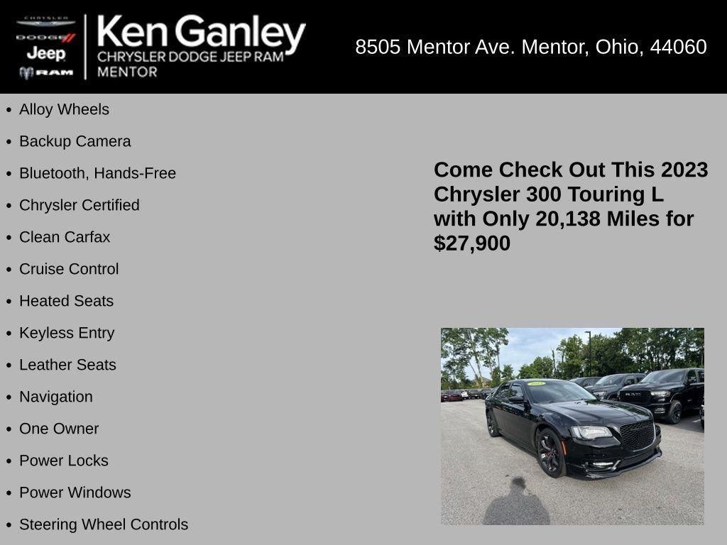 used 2023 Chrysler 300 car, priced at $27,900