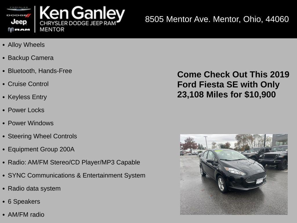 used 2019 Ford Fiesta car, priced at $10,900