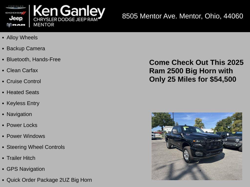 used 2025 Ram 2500 car, priced at $54,500