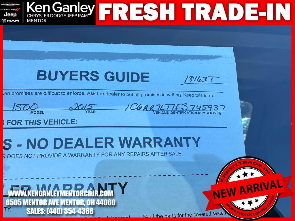 used 2015 Ram 1500 car, priced at $20,900