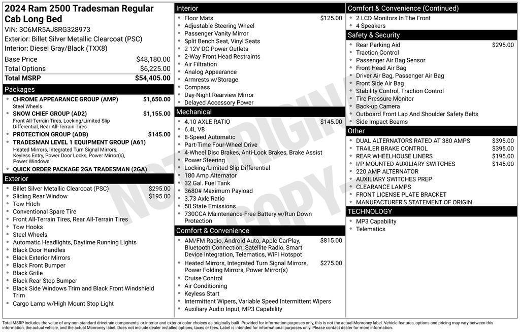 new 2024 Ram 2500 car, priced at $44,997