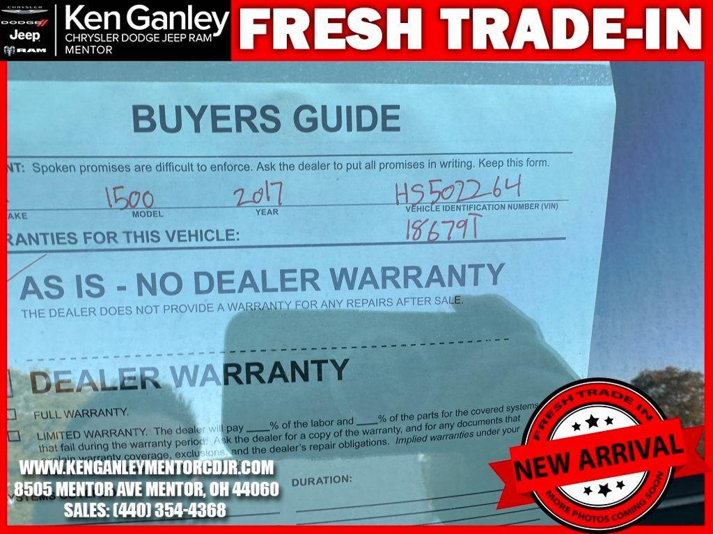 used 2017 Ram 1500 car, priced at $15,100