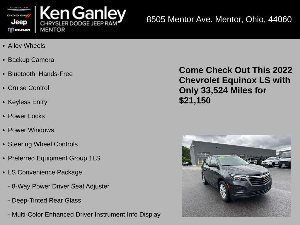 used 2022 Chevrolet Equinox car, priced at $21,150