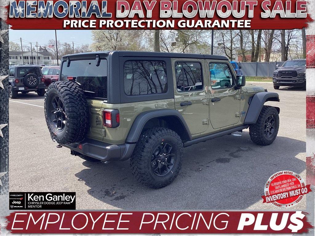 new 2025 Jeep Wrangler 4xe car, priced at $53,300