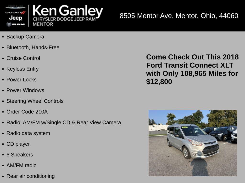 used 2018 Ford Transit Connect car, priced at $12,800