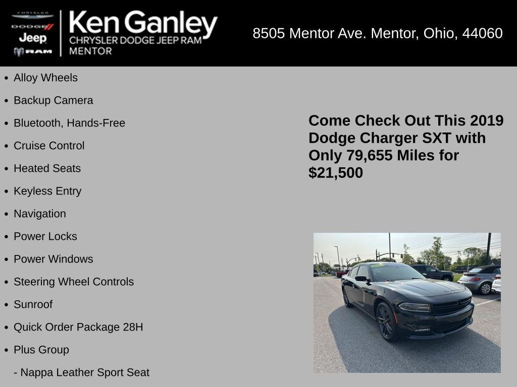used 2019 Dodge Charger car, priced at $21,500