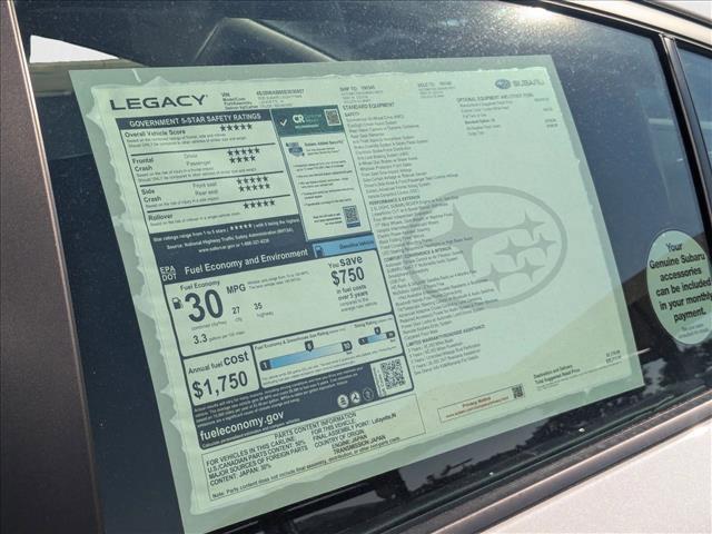 new 2025 Subaru Legacy car, priced at $27,590
