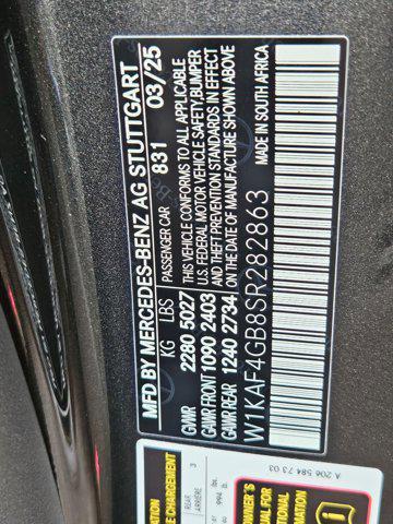 new 2025 Mercedes-Benz C-Class car, priced at $54,435