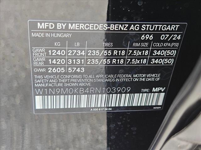 new 2024 Mercedes-Benz EQB 300 car, priced at $64,795