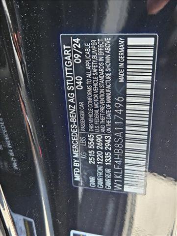 new 2025 Mercedes-Benz E-Class car, priced at $67,345