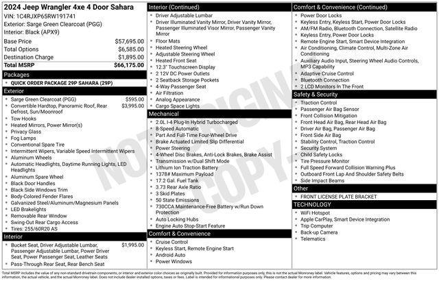 used 2024 Jeep Wrangler 4xe car, priced at $37,995