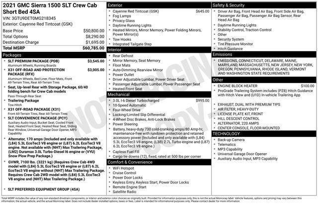 used 2021 GMC Sierra 1500 car, priced at $35,995