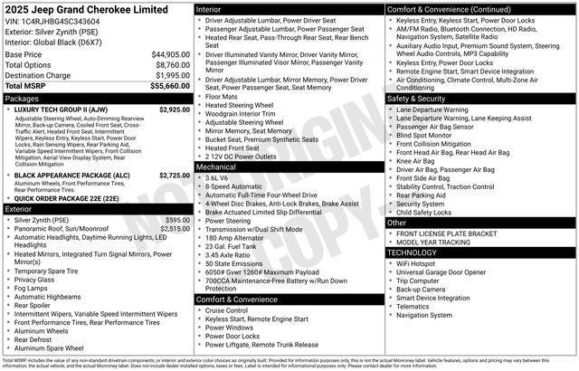 new 2025 Jeep Grand Cherokee car, priced at $48,410