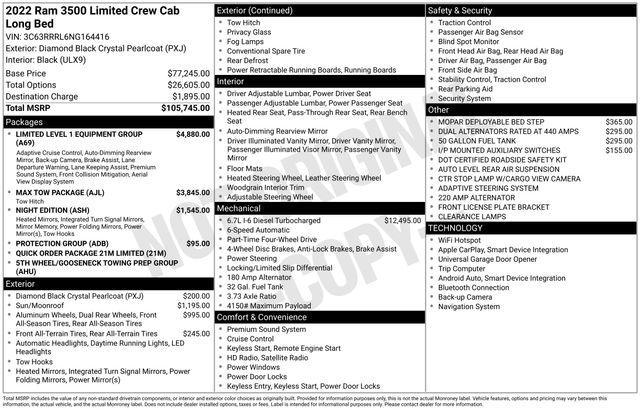 used 2022 Ram 3500 car, priced at $67,999