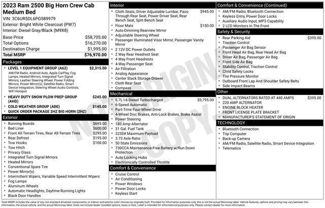 used 2023 Ram 2500 car, priced at $45,895