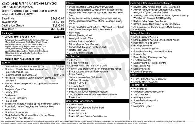 new 2025 Jeep Grand Cherokee car, priced at $48,310