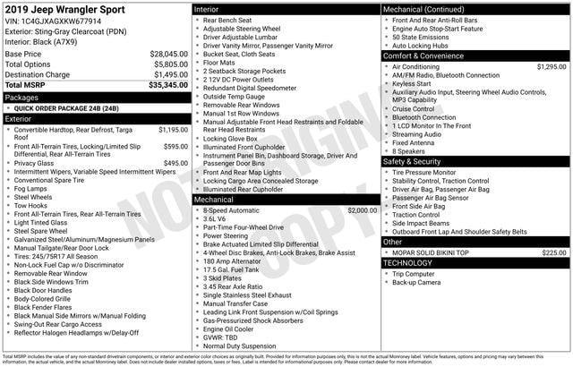 used 2019 Jeep Wrangler car, priced at $17,209