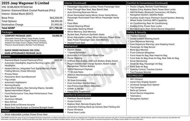 new 2025 Jeep Wagoneer S car, priced at $61,540