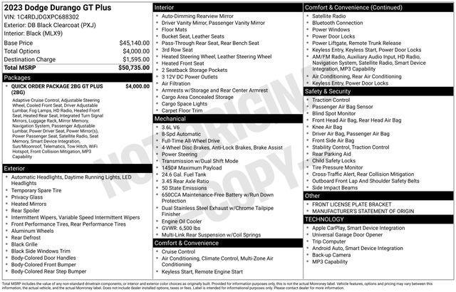 used 2023 Dodge Durango car, priced at $27,975