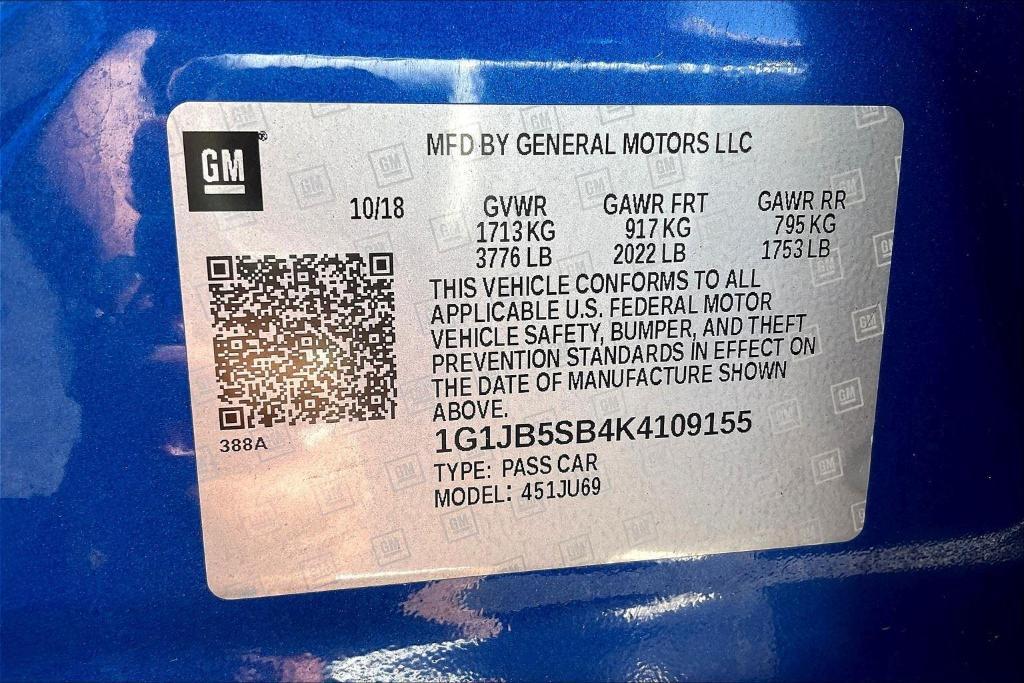 used 2019 Chevrolet Sonic car, priced at $12,995