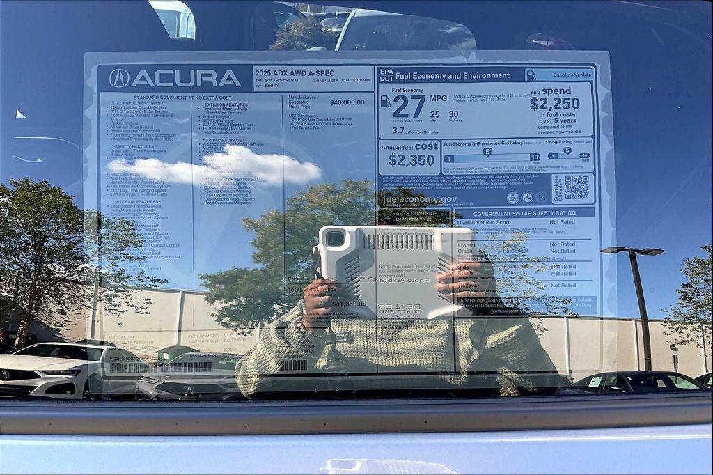 new 2025 Acura ADX car, priced at $41,350