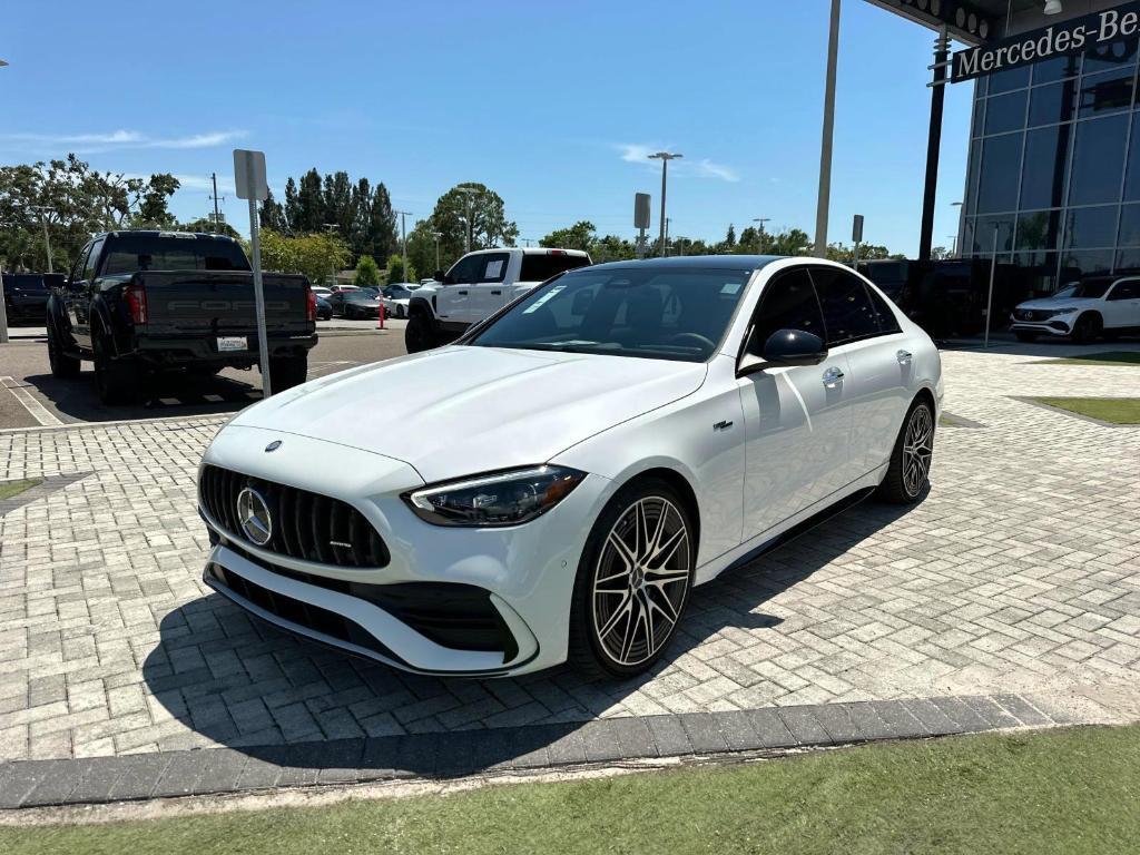 new 2025 Mercedes-Benz AMG C 43 car, priced at $74,210