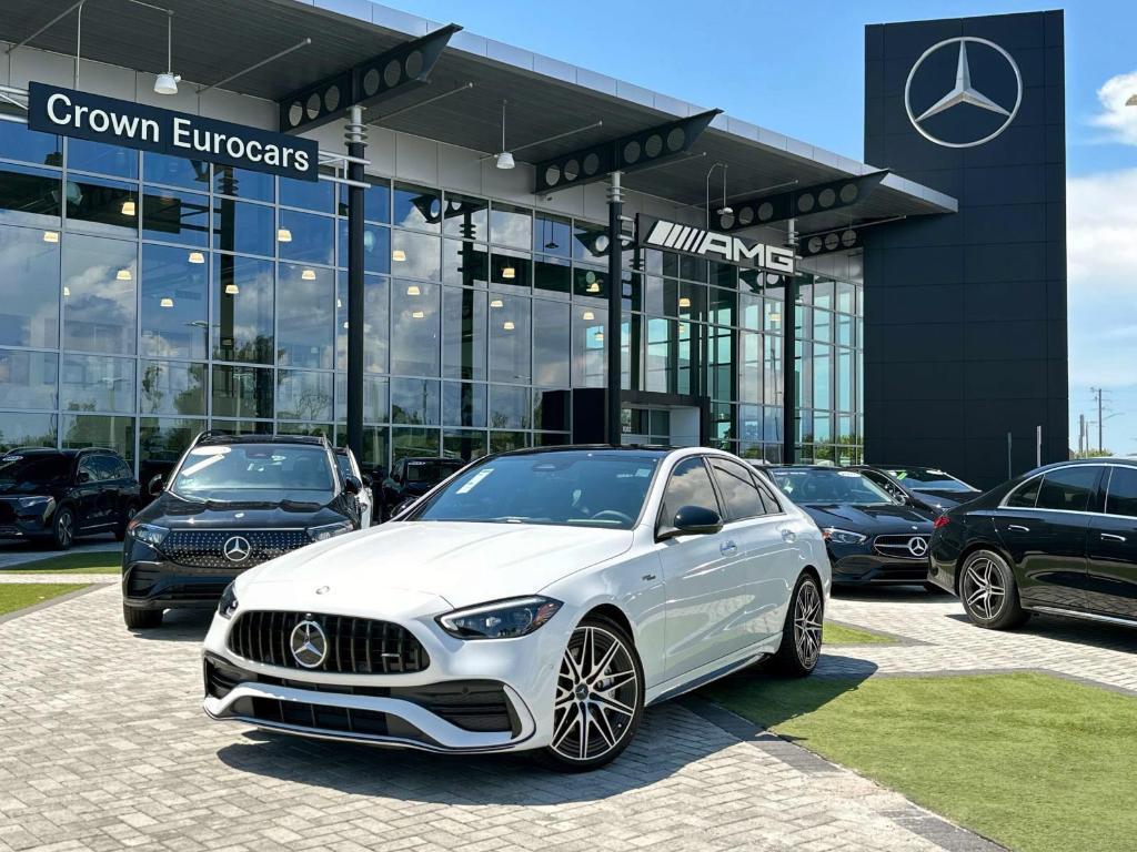new 2025 Mercedes-Benz AMG C 43 car, priced at $74,210
