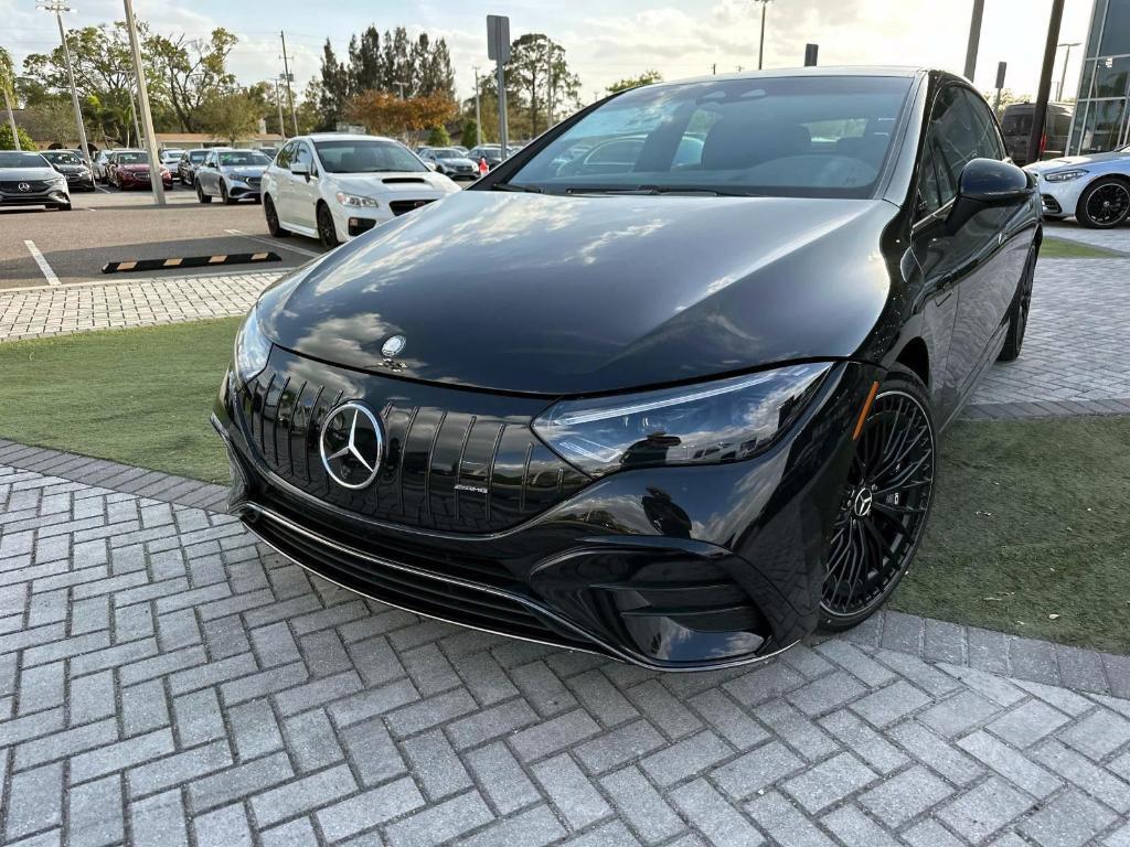 new 2025 Mercedes-Benz AMG EQE car, priced at $120,125