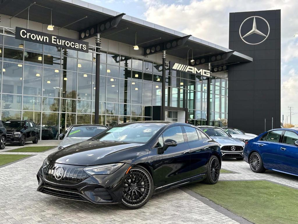 new 2025 Mercedes-Benz AMG EQE car, priced at $120,125
