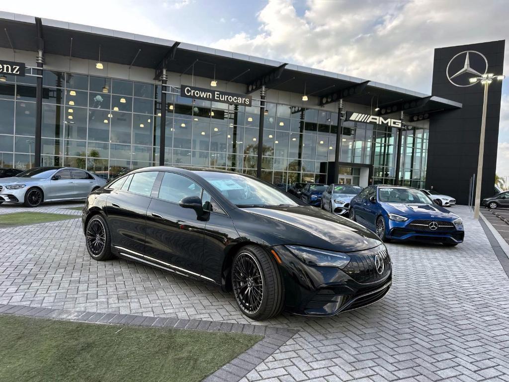 new 2025 Mercedes-Benz AMG EQE car, priced at $120,125