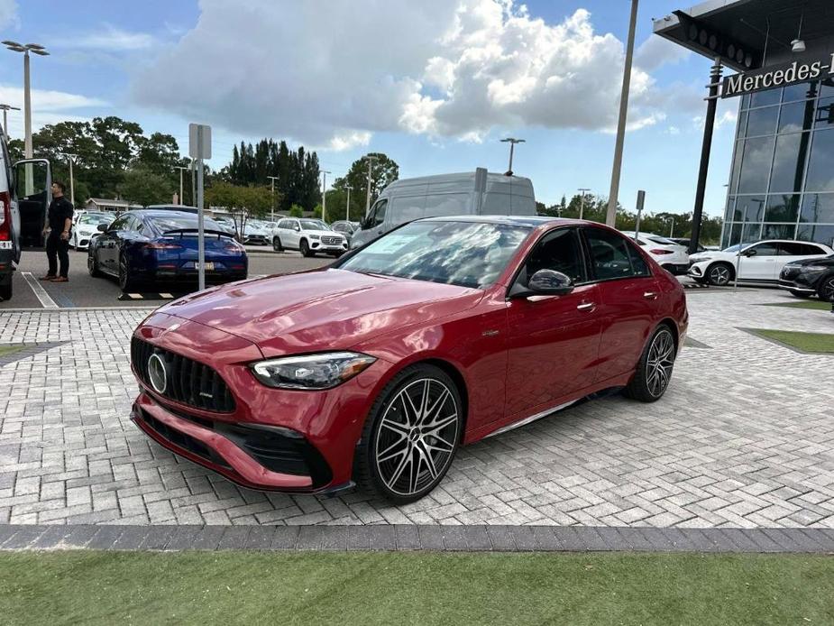 new 2024 Mercedes-Benz AMG C 43 car, priced at $78,895