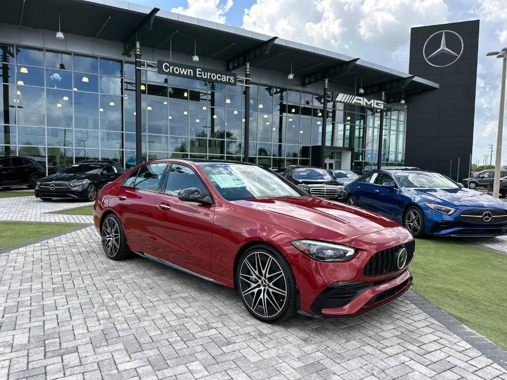 new 2024 Mercedes-Benz AMG C 43 car, priced at $78,895