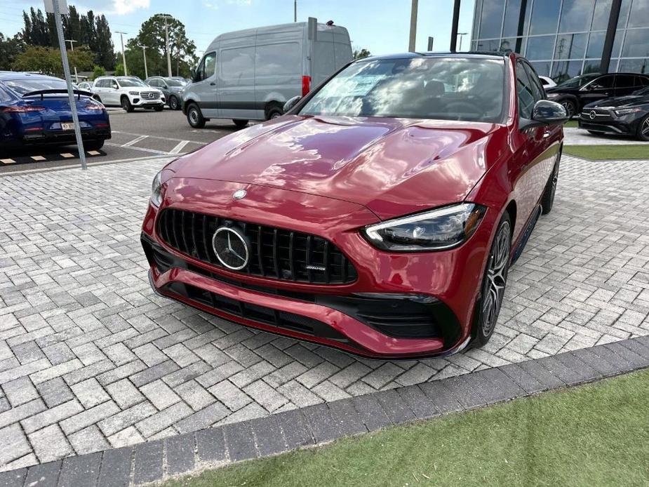 new 2024 Mercedes-Benz AMG C 43 car, priced at $78,895