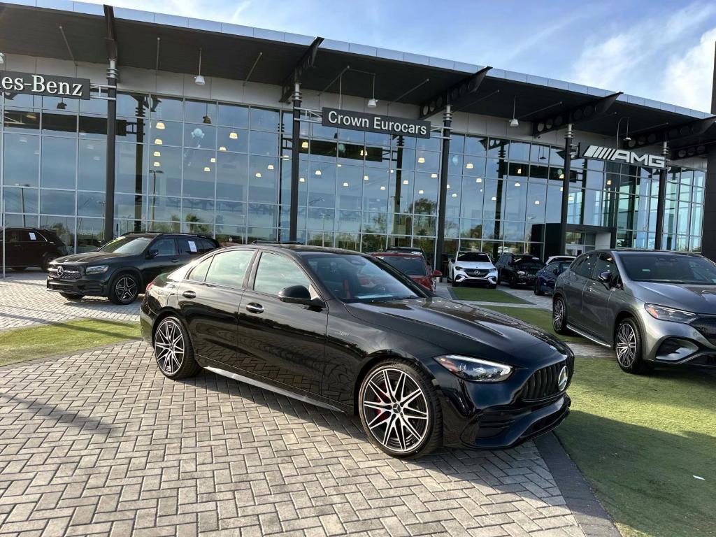 new 2025 Mercedes-Benz AMG C 43 car, priced at $74,845