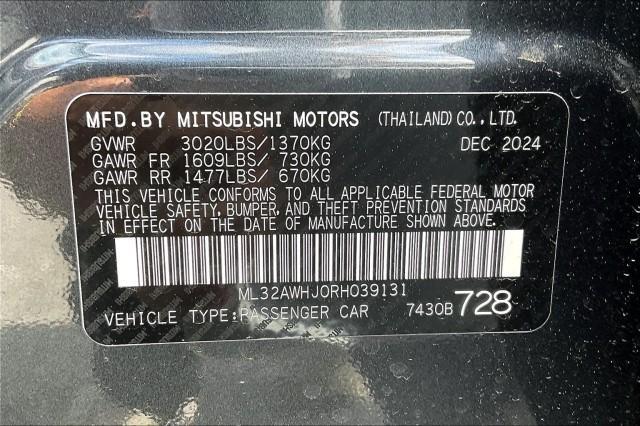 new 2024 Mitsubishi Mirage car, priced at $20,650