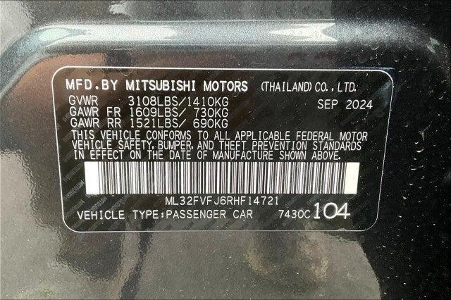 new 2024 Mitsubishi Mirage G4 car, priced at $20,915