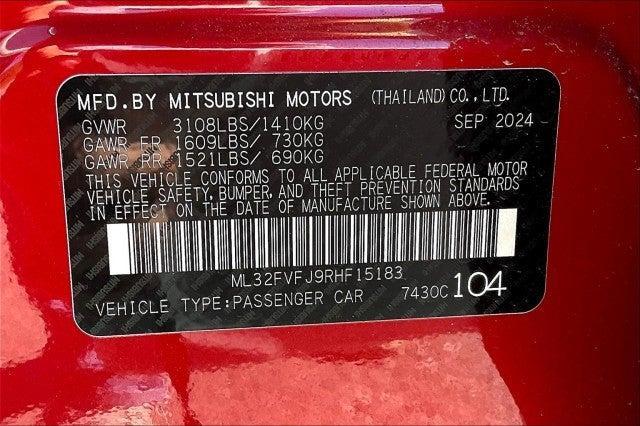 new 2024 Mitsubishi Mirage G4 car, priced at $21,514