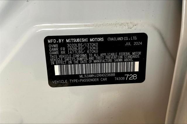 new 2024 Mitsubishi Mirage car, priced at $20,450