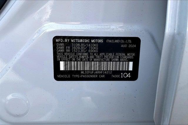 new 2024 Mitsubishi Mirage G4 car, priced at $21,200