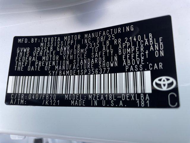 new 2025 Toyota Corolla car, priced at $23,984