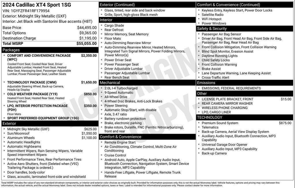 used 2024 Cadillac XT4 car, priced at $39,001