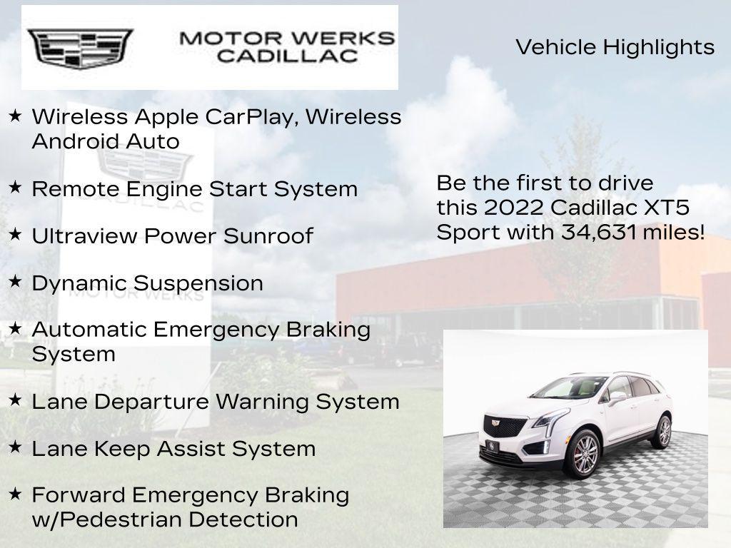 used 2022 Cadillac XT5 car, priced at $34,500