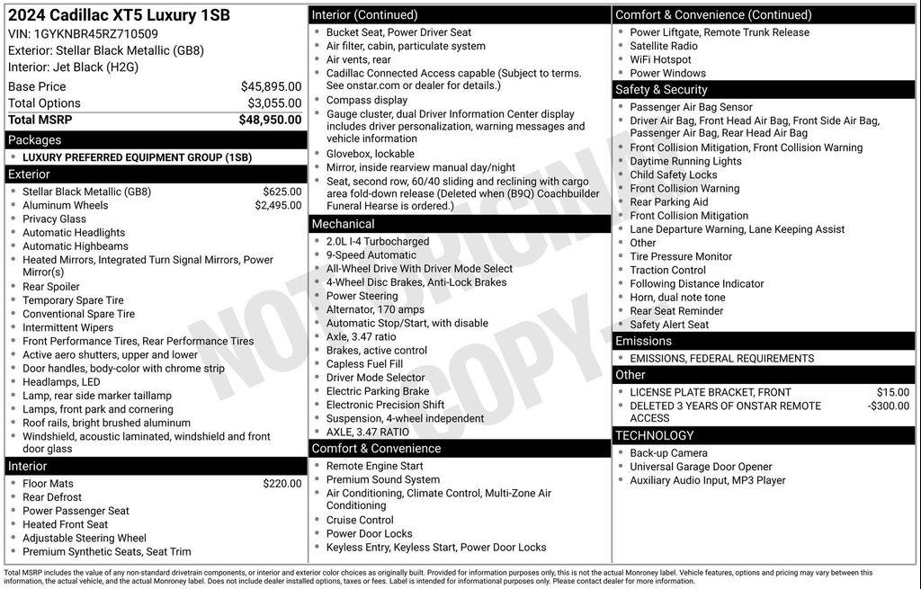 used 2024 Cadillac XT5 car, priced at $37,001