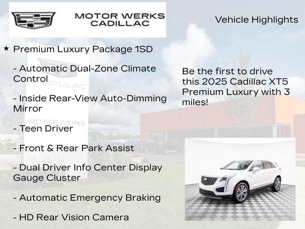 new 2025 Cadillac XT5 car, priced at $51,500