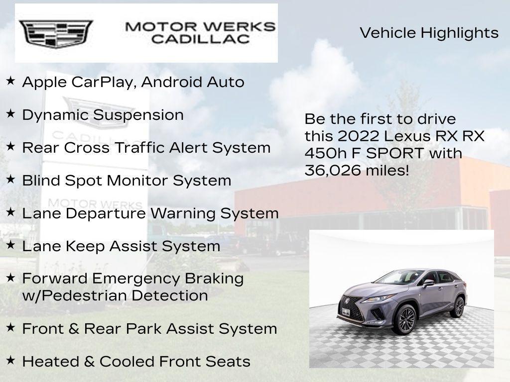 used 2022 Lexus RX 450h car, priced at $43,500