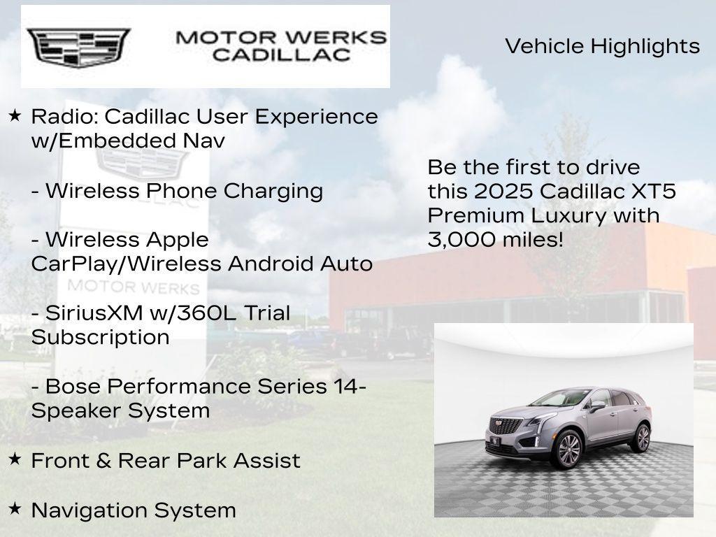 new 2025 Cadillac XT5 car, priced at $51,500