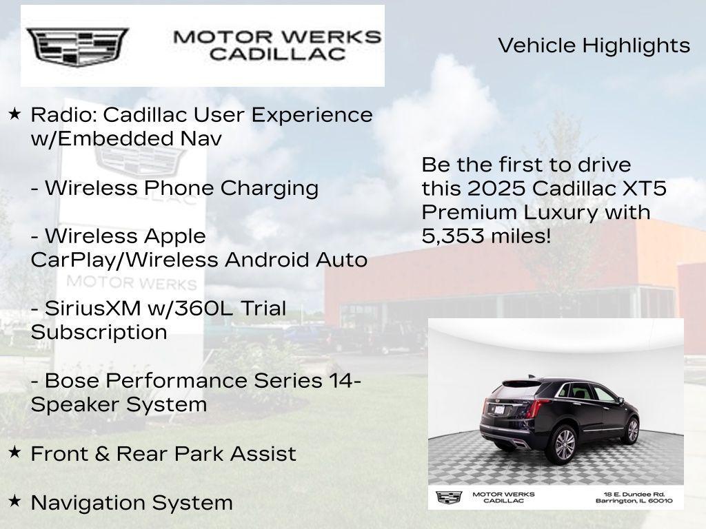 new 2025 Cadillac XT5 car, priced at $55,600